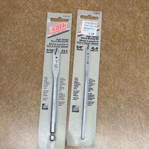 High Speed Wood Boring Bit Set - Silver 7/16" & 1/4"